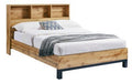 BAL209 Bookcase Headboard Bed 150Cm - Light Oak