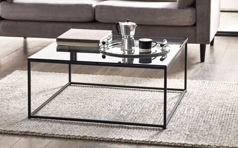 CHI020 Square Coffee Table Smoked Glass