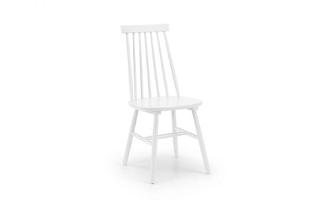 ALA002 Spindle Back Dining Chair - White