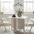 GAT201 Small Gateleg Table With 2 Chairs - White
