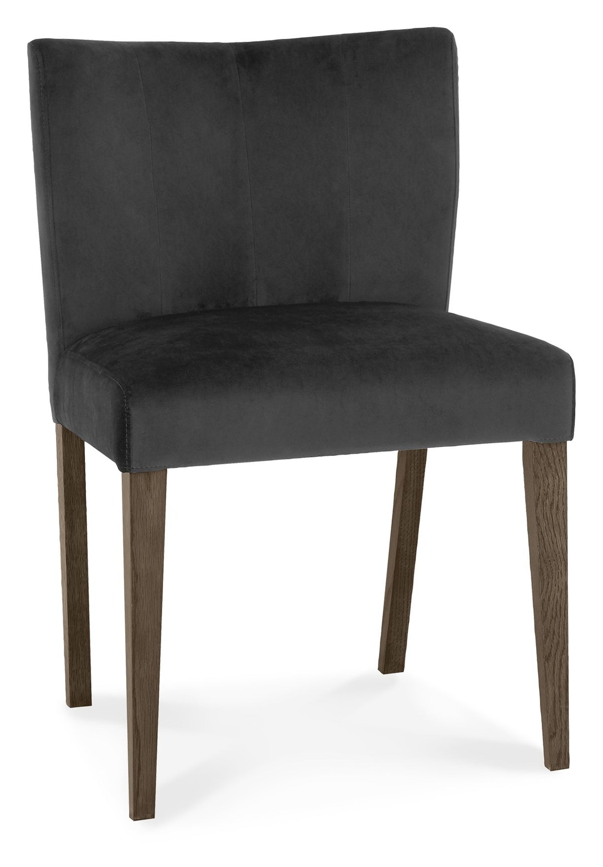 2690-09U-GU Low Back Uph Chair - Gun Metal Velvet Fabric (Pair)