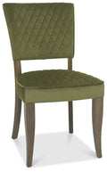 2740-09U-VCE Uph Chair With Diamond Stitched Back & Seat - Cedar Velvet (Pair)