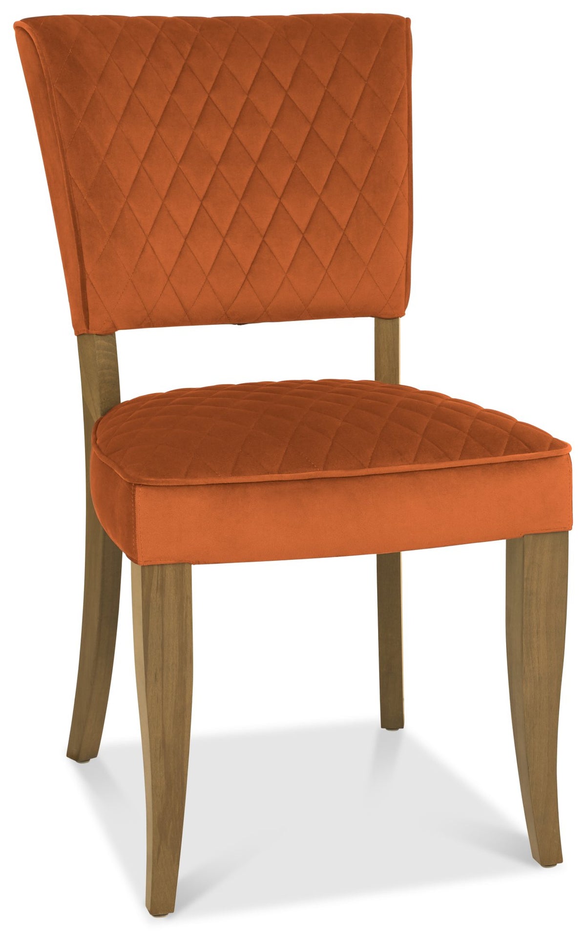 2741-09U-VRU Uph Chair With Diamond Stitched Back & Seat - Rust Velvet (Pair)
