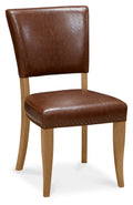3004-09UB-RT Uph Chair - Rustic Tan Faux Leather (Pair)