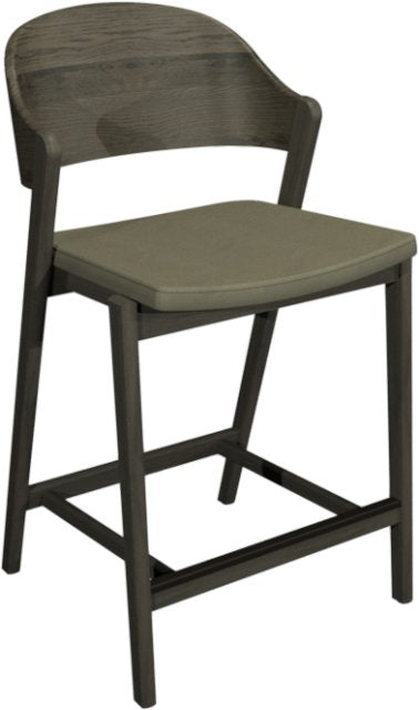 3043-09BSPB-GR Ply Back Barstool - Bonded Leather (Single)