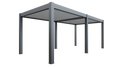 Saturn Aluminium Pergola - 6m x 3m Rectangular Grey