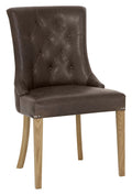 4014-09UAB-RE Upholstered Scoop Chair - Espresso Faux Leather (Pair)