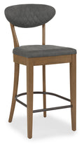 4016-09BSU-DGY Upholstered Barstool - Dark Fabric (Pair)