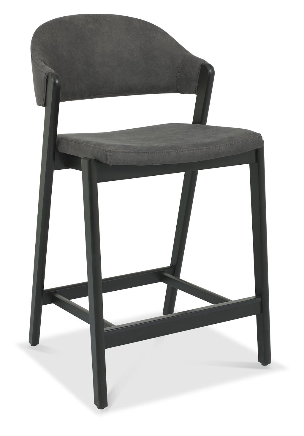 6048-09BSU-DGY Upholstered Bar Stool - Dark Fabric (Single)
