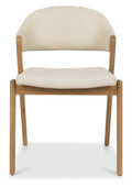 6049-09U-IV Upholstered Armless Chair - Ivory Bonded Leather