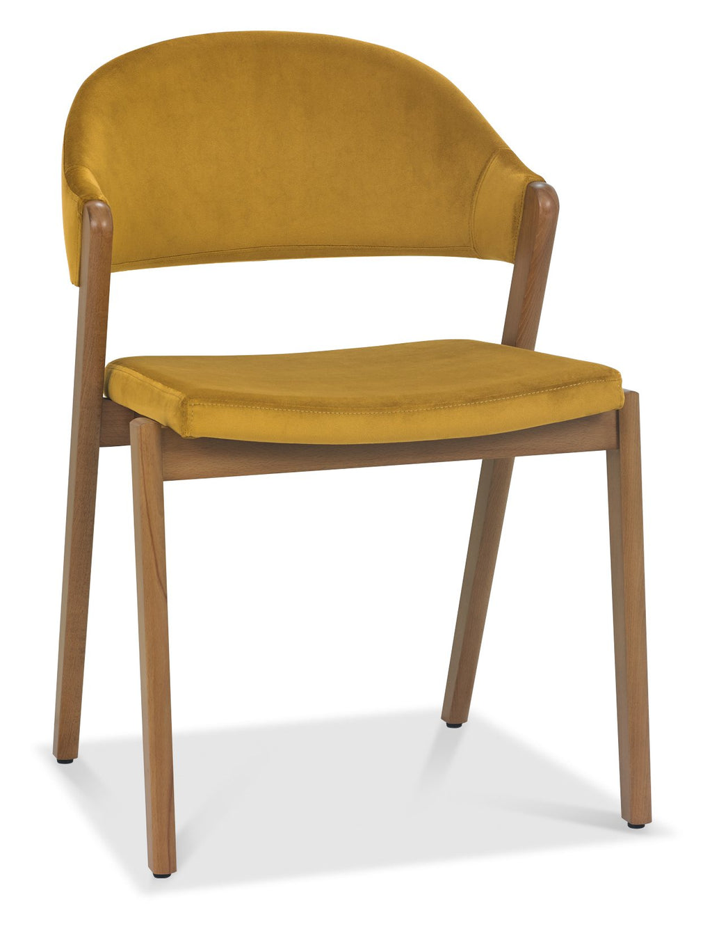 6049-09U-VMU Upholstered Chair - Mustard Velvet (Pair)