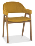 6049-09UA-VMU Upholstered Arm Chair - Mustard Velvet (Pair)
