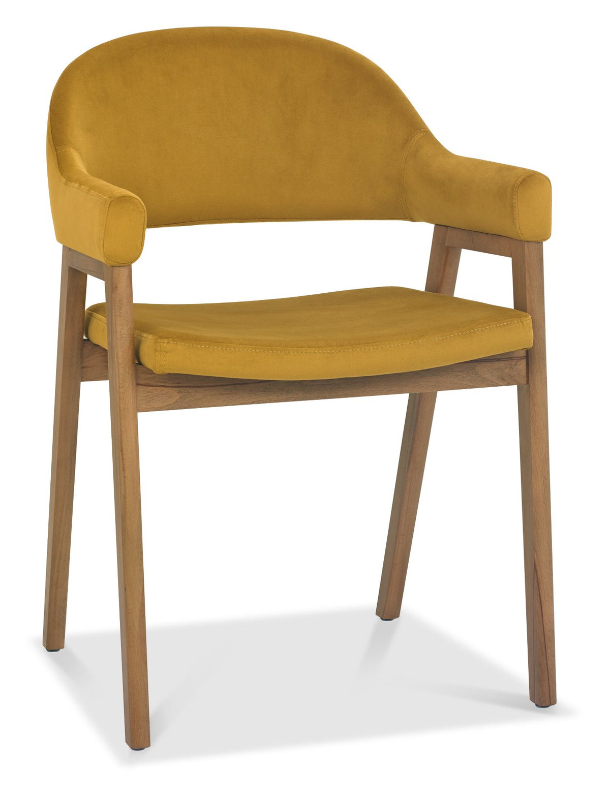 6049-09UA-VMU Upholstered Arm Chair - Mustard Velvet (Pair)