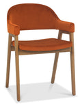 6049-09U-VRU Upholstered Chair - Rust Velvet (Pair)