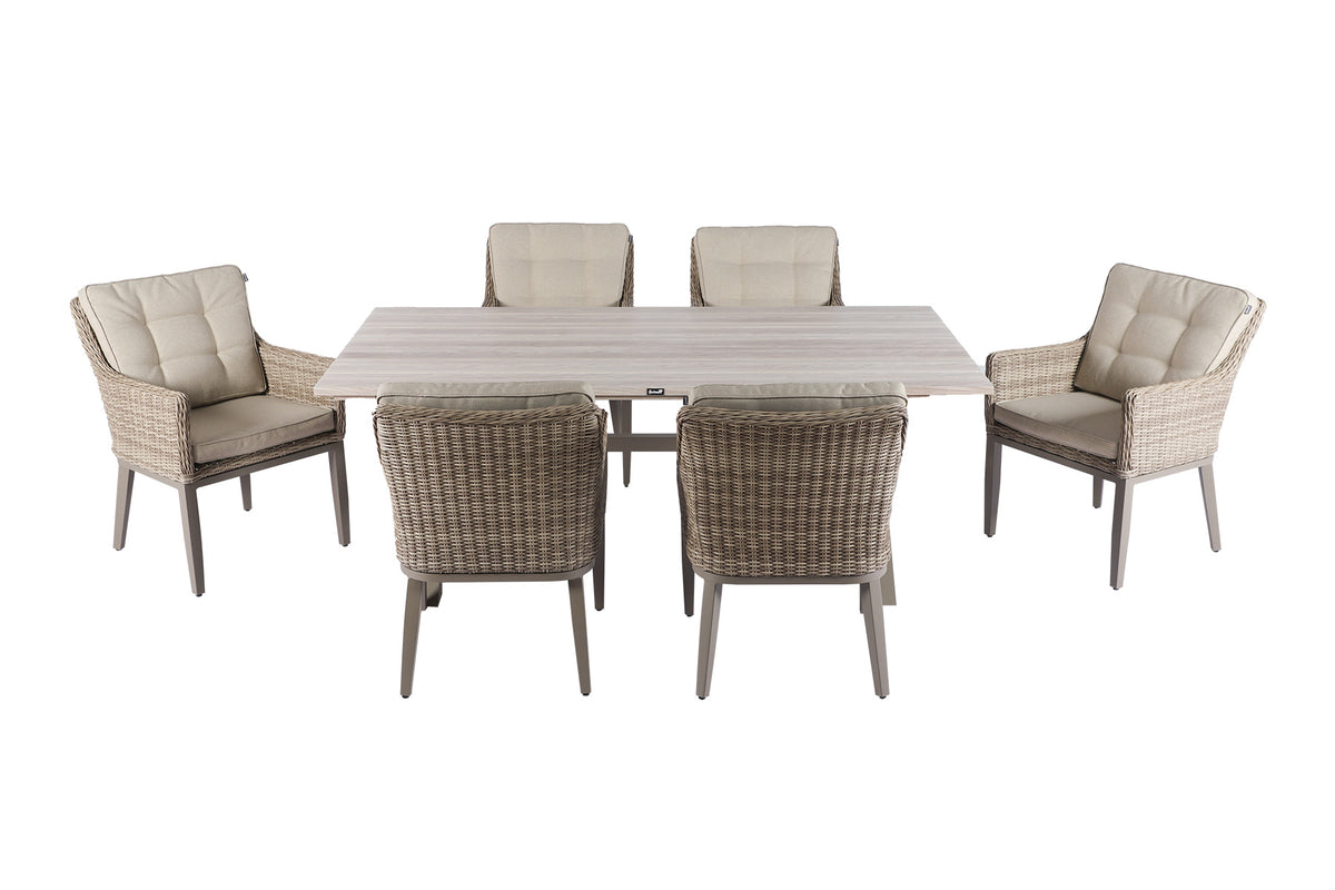 Hartman Arley 6 Seater Weave Rectangular Dining Set