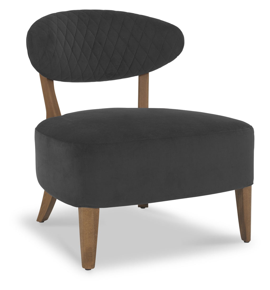 C08197VGU Casual Chair - Gun Metal Velvet Fabric (Single)