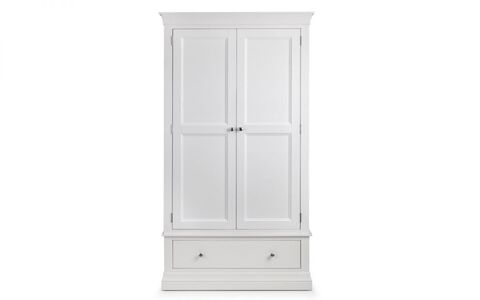 2 Door 1 Drawer Wardrobe - Surf White