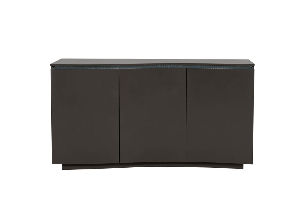 Dav-003-CL Sideboard 3 Door - Charcoal Matt with LED