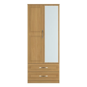2ft6in 2 Drawer Mirror Robe