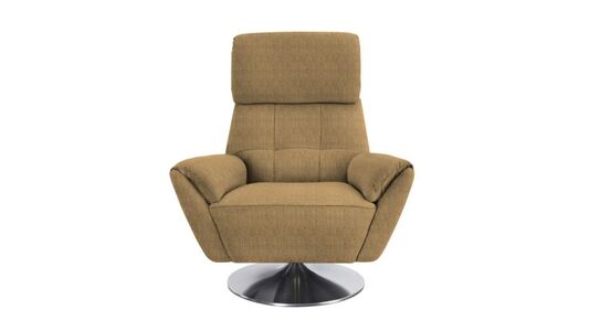 Swivel Chair with Brushed Chrome Base