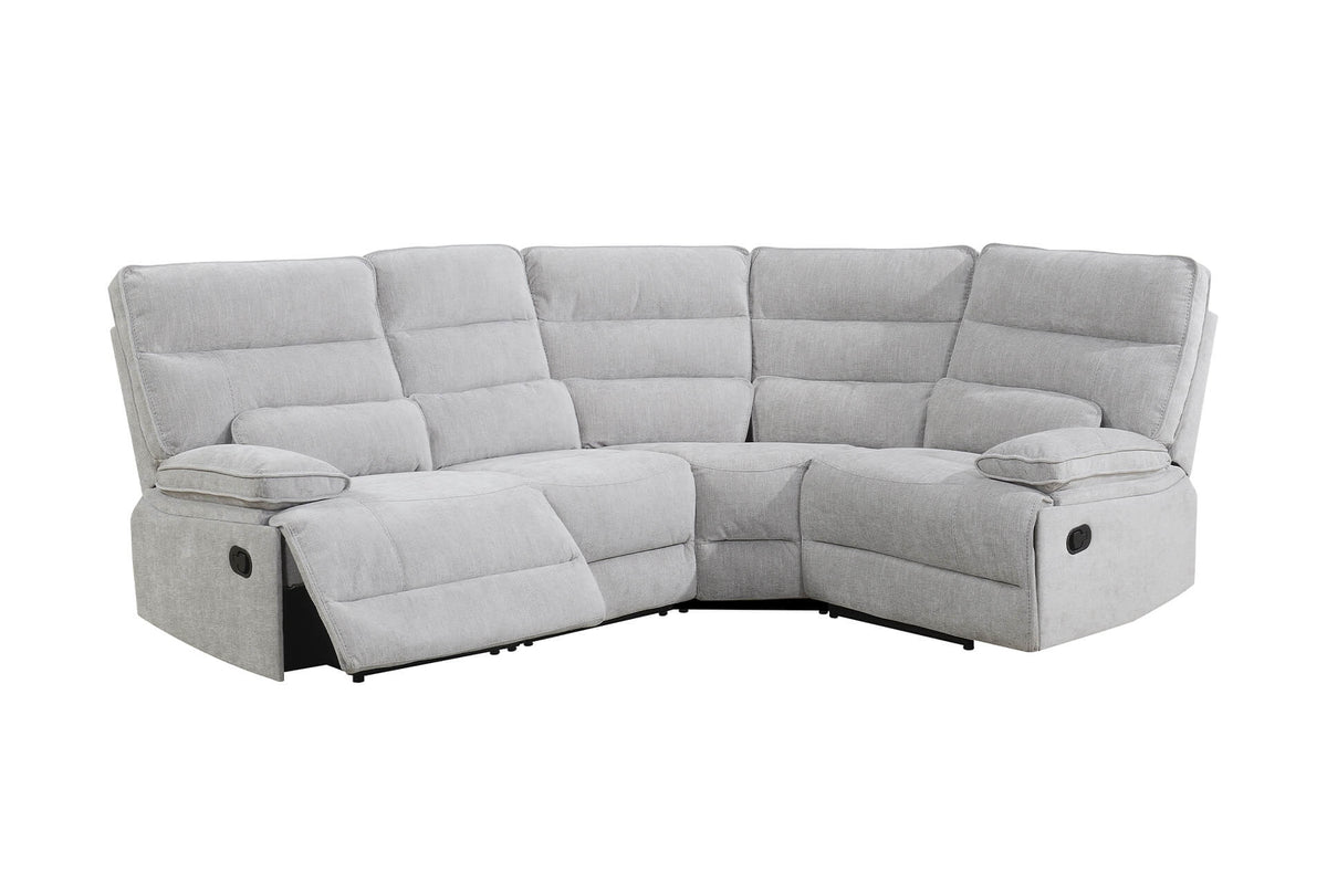 Eoe-319-GY Corner Group Manual Recliner - Grey