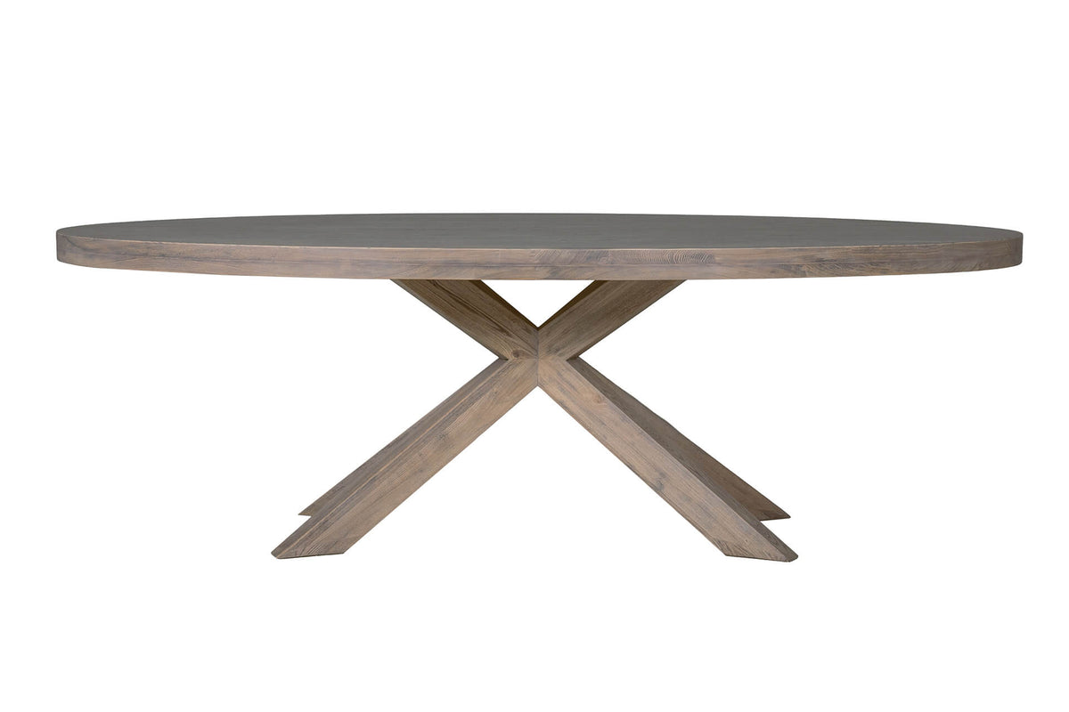 Fun-235-OK Dining Table Oval 2350 - Smoked Oak