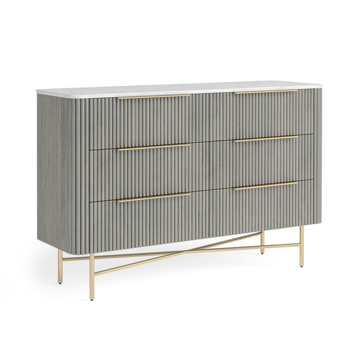 7394 6 Drawer Chest - Marble Top