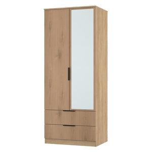 JAV062 2ft6in 2 Drawer Mirror Robe