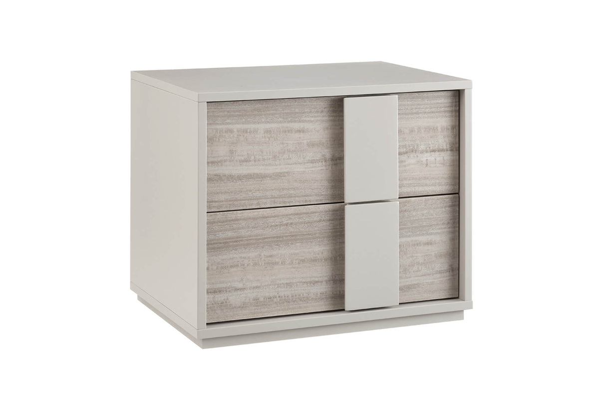 Jul-410-GY Bedside Table 2 Drawer - Grey