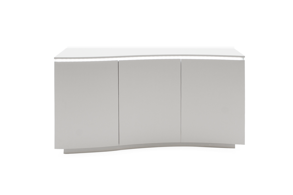 Laz-003-GY Sideboard - Light Grey Matt with LED