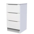 MIL001 3 Drawer Bedside