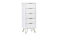 MUR003 5 Drawer Tallboy - Matt White