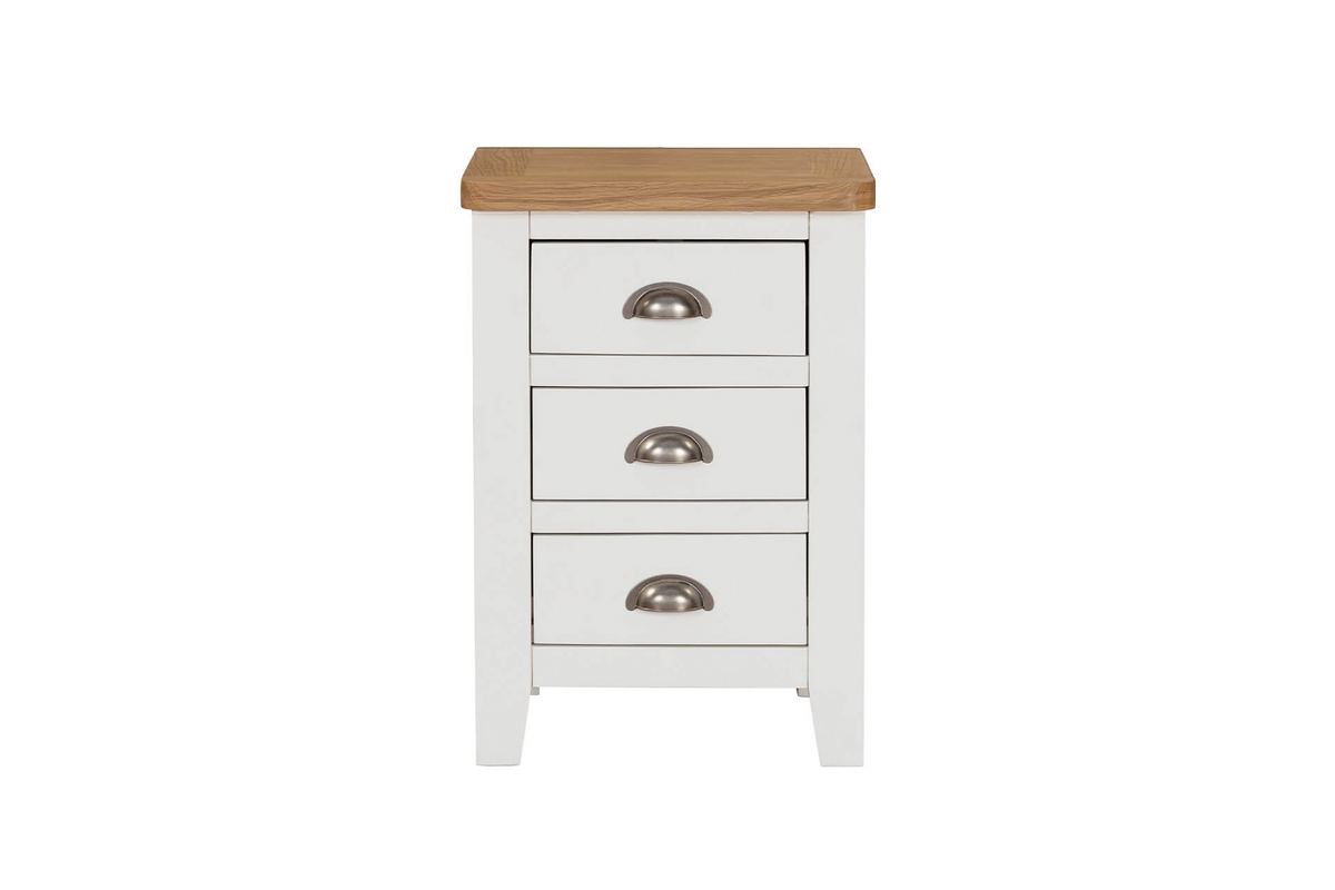 Mlr-410-CM Bedside Table 3 Drawer - Cashmere