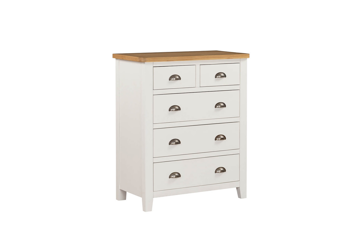 Mlr-412-CM Tall Chest 5 Drawer - Cashmere