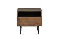 Nat-410-SM Bedside Table 1 Drawer - Smoked Oak