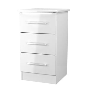 PAR001 3 Drawer Bedside
