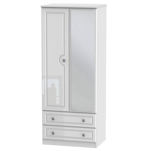PEM062 2ft6in 2 Drawer Mirror Robe