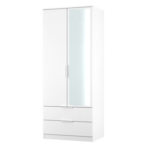 PLY062 2Ft6In 2 Drawer Mirror Robe