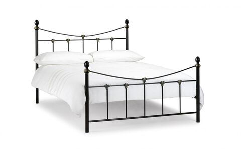 Bed 150Cm Black/Gold