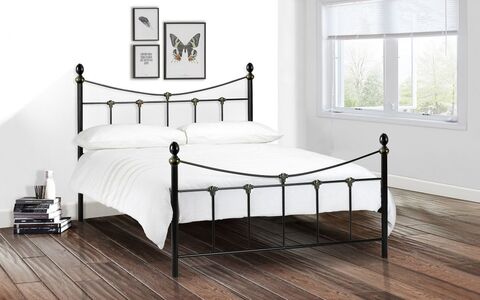 REB005 Bed 150Cm Black/Gold