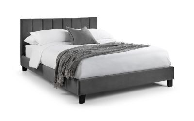 Velvet Bed In A Box 150Cm - Grey