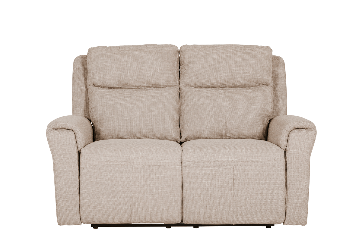 Rus-352-MH 2 Seater Electric Reclininer - Mushroom Fabric