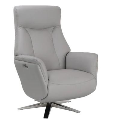 Swivel Recliner - Leather/Match