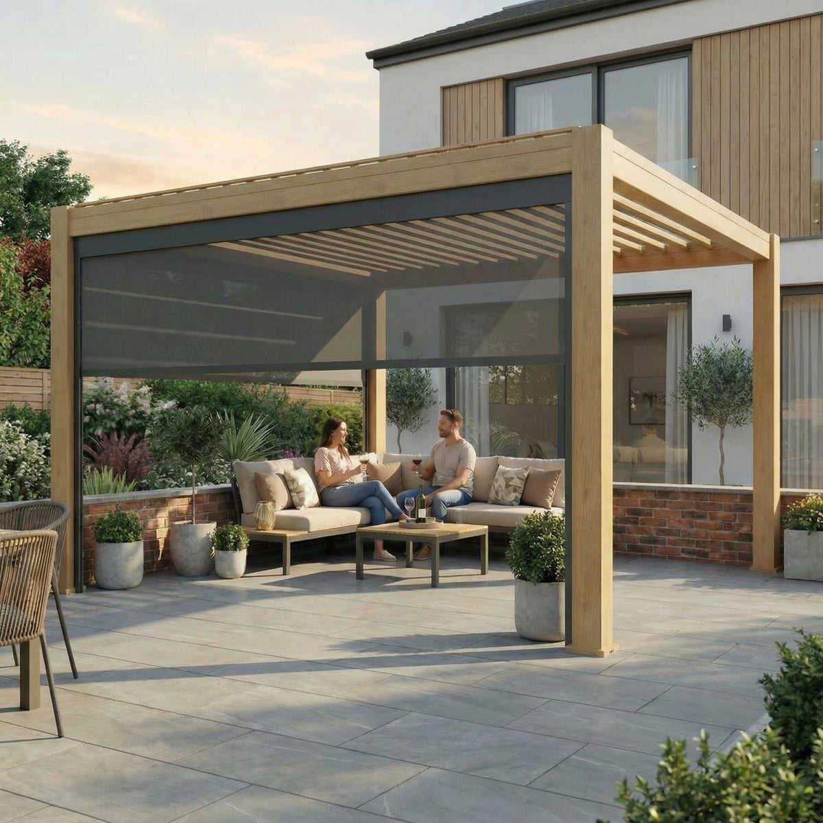 Wide 4 Leg Aluminium Pergolas