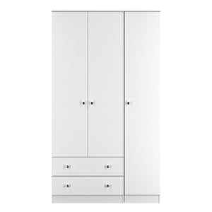 Tall 2 Drawer Tiple Wardrobe