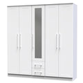 YOR191 Tall 5 Door 2 Drawer Centre Mirror Robe