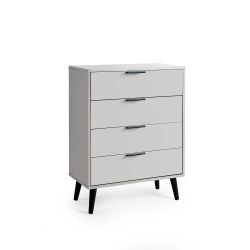 ALB002 4 Drawer Chest - Soft Close - Silk Grey