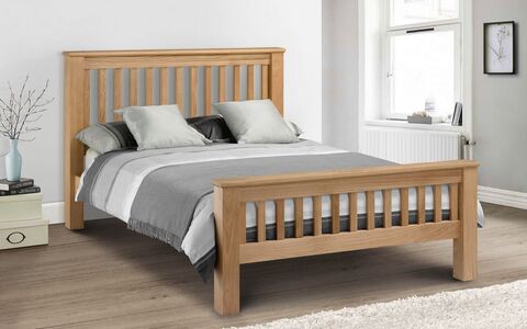 AMS002 Oak Bed Hfe 150Cm