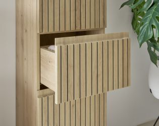 2 Door & 1 Drawer Narrow Bathroom Cabinet