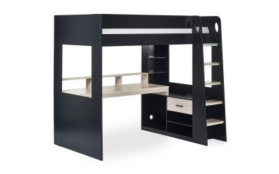 BLA002 Gaming Highsleeper - Black And Pale Wood